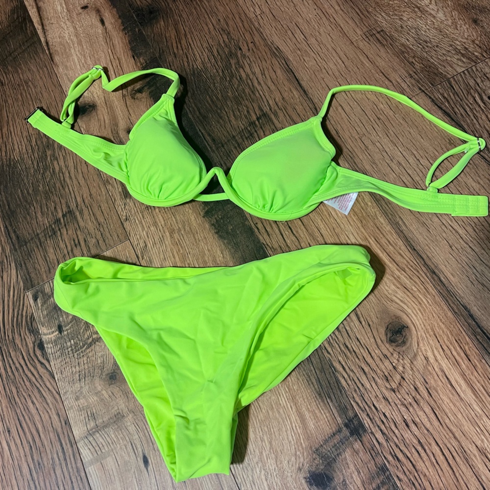 Xhilaration Neon Green Bikini Set